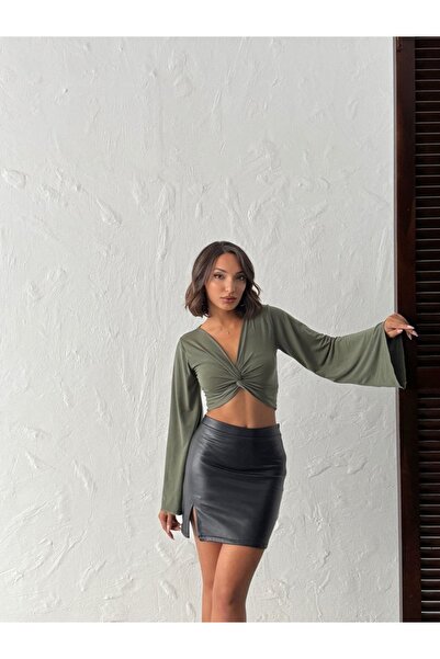 sstyle moda Ön büzgülü bluz