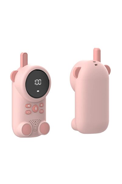 beemen Walkie-Talkie 3 KM Menzilli Kablosuz Ekranlı Şarjlı 2 li Çocuk Telsizi 400mah Batarya