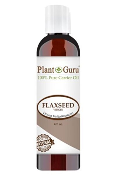 Virgin زيت بذور الكتان من بلانت جورو، 4 أونصات، معصور على البارد، نقي 100%، سائل بذور الكتان