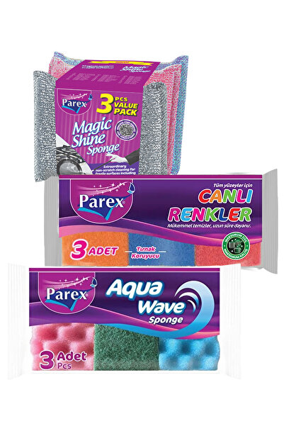 Parex Magic Shine Aquawave ve Canlı Renkler Sünger Paketi