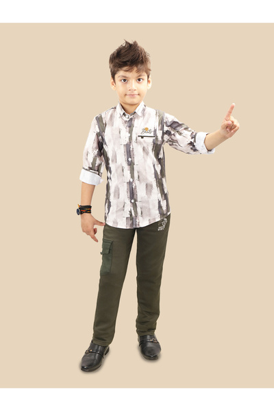 Ts Trends By Styli Printed Buttoned Shirt and Pant Set