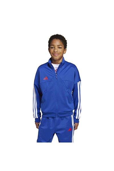 adidas House Of Tiro Дитячий синій піджак з коміром-стійкою