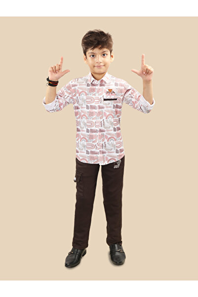 Ts Trends By Styli Printed Buttoned Shirt and Pant Set