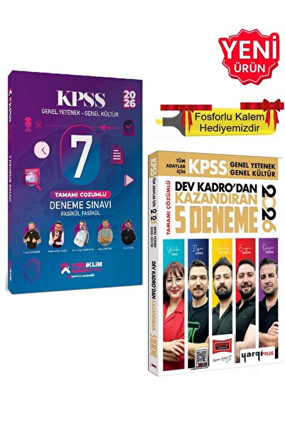 Yediiklim Yayınları 2026 - KPSS GY-GK Fasikül Fasikül Çözümlü 7 Deneme + Yarg...