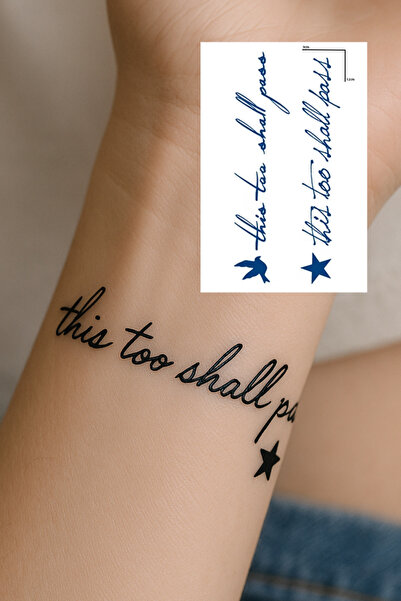 TAKIŞTIR Yazı Detaylı 12 Saat Sonra Kararan Geçici Dövme Tattoo