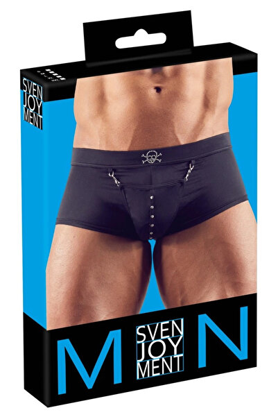 Other Svenjoyment - Men's Pirate Style Boxer Shorts with Pocket and Carabiner Black M