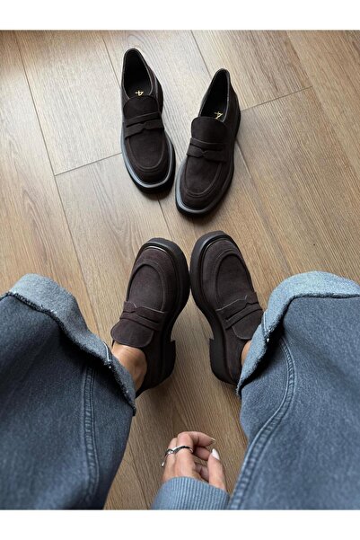 Naz Genç Ayakkabı HAKİKİ DERİ SÜET LOAFER
