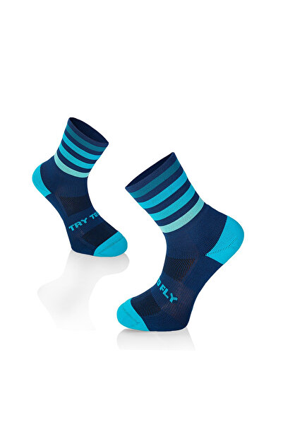 Try to Fly Sosete pentru alergat RUNNING MICROLON SOCKS Dark blue - Turquoise