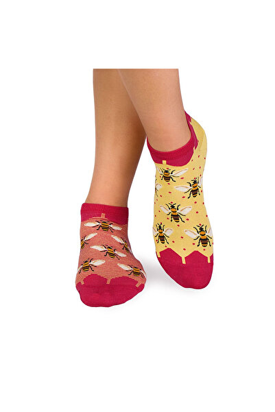Pirin Hill Κάλτσες FINE BAMBOO Sneaker Bees από μπαμπού - Κίτρινες