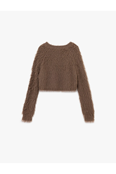Koton Pulover crop cu mânecă lungă și decolteu rotund