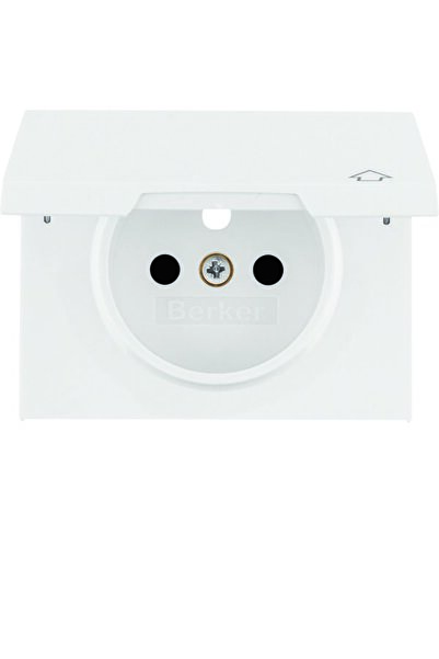 Other Placă frontală albă pentru priză cu împământare și capac K1