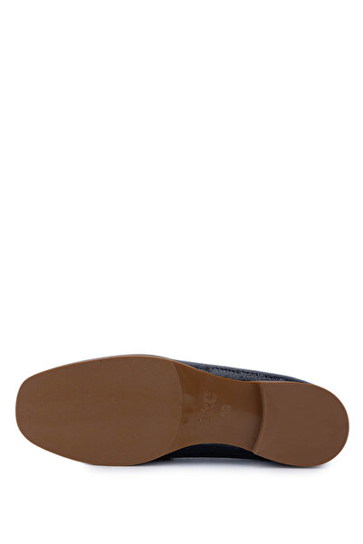 Tamer Tanca Kadın Hakiki Deri Lacivert Loafer Ayakkabı