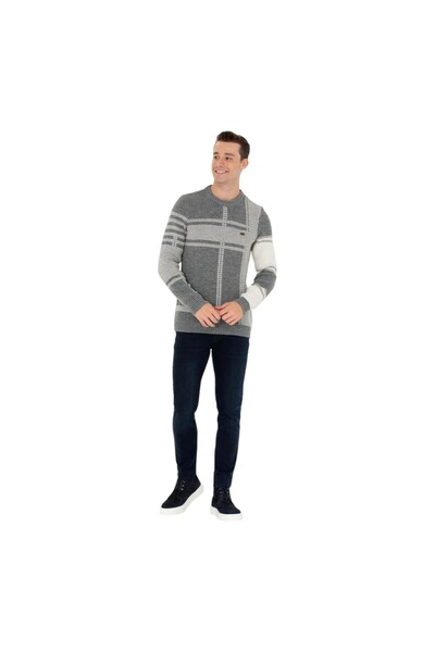U.S. Polo Assn. Men's Gray Melange Sweater