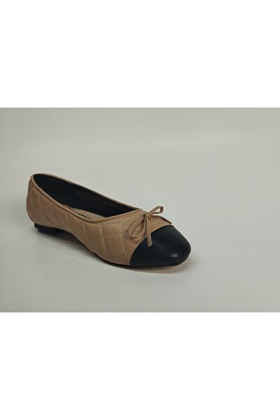 Lucciola Kadın Hakiki Deri Bej Kapitone Babet