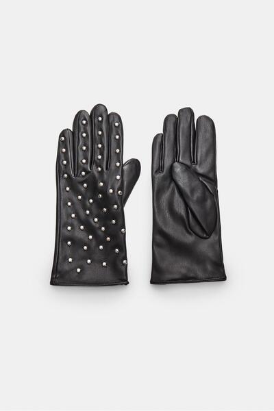 Stradivarius Zımbalı suni deri eldiven