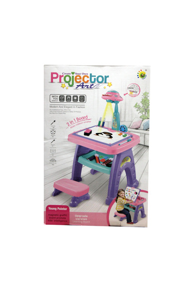 TSUMAB طاولة رسم فنية للأطفال مزودة بجهاز عرض ضوئي - مكتب تعليمي وتلوين 2 في ...