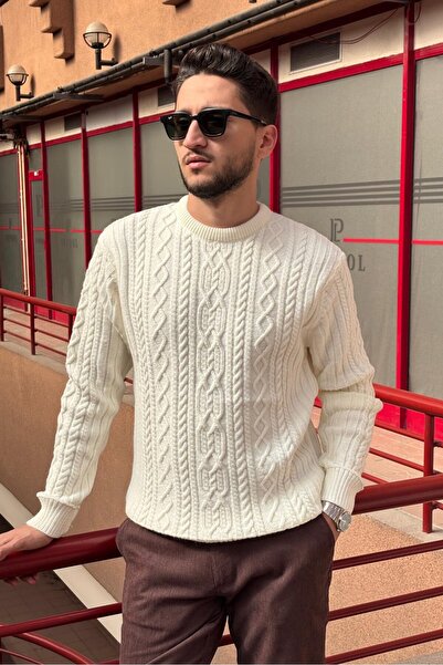 inpool Men'S, Hair Knit, Crew Neck, Wool, Old Money Culture, Sweater Pltk12