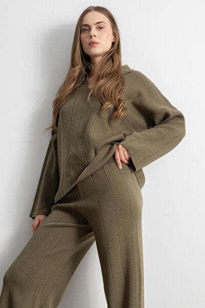 Shophia Σετ πλεκτών ενδυμάτων με λαιμόκοψη πόλο