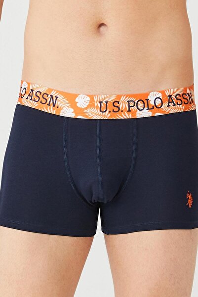 U.S. Polo Assn. Men's Economical 3-Piece Boxed Cotton Patterned Plain Comfortable Boxer