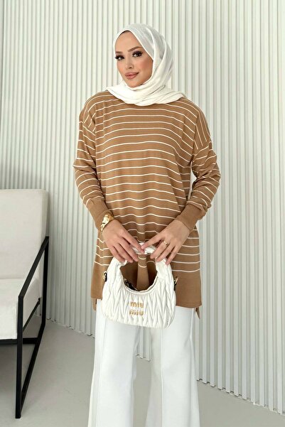 Melike Tatar Ριγέ πλεκτό τουνίκ 70-2020