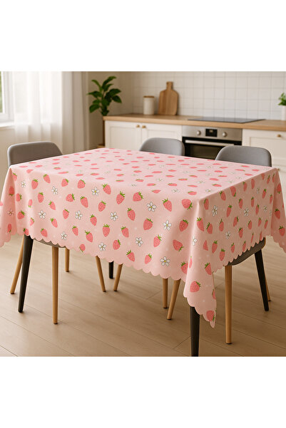 Limon Soft Față de masă rezistentă la pete 3D Digital cu imprimeu Model căpșuni