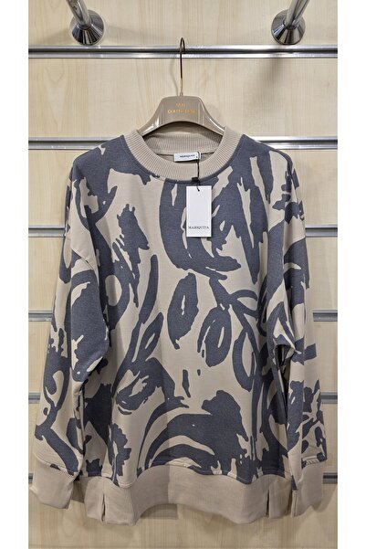 trendbysena Γυναικείο φούτερ με σχέδιο 2 νήματα με λαιμόκοψη