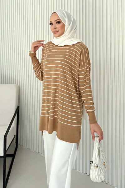 Melike Tatar Ριγέ πλεκτό τουνίκ 70-2020