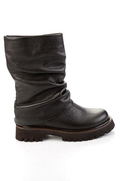 Bambi Kahve Hakiki Deri Kadın Çizme K03666075603