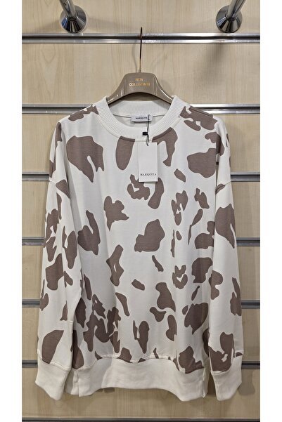 trendbysena Γυναικείο φούτερ με σχέδιο 2 νήματα με λαιμόκοψη