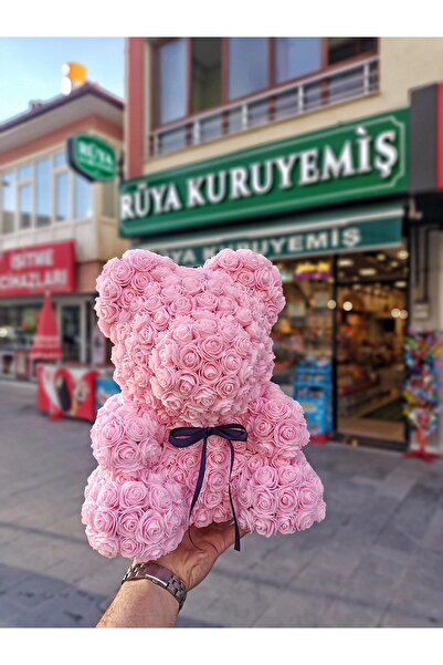 40 cm El Yapımı Özel Kokulu Gül Ayıcık – Hediyelik, Sevgiliye & Anneler Günü Hediyesi