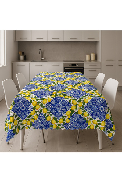 Limon Soft Față de masă rezistentă la pete 3D Digital cu imprimeu Model Lemon