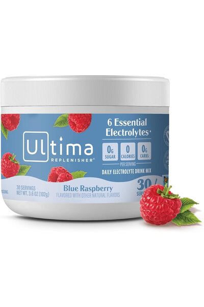 ULTIMA مسحوق إلكتروليت ترطيب مجدد - 30 حصة - كيتو وخالي من السكر - اشعر بالانتعاش، R