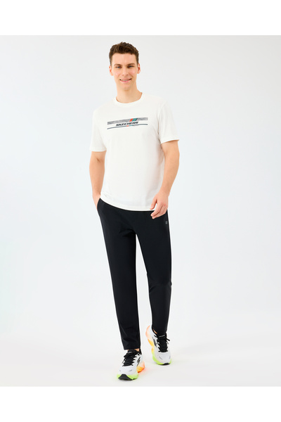 SKECHERS M Light Fabrict-Shirt Erkek Beyaz Tshirt S2520114-3855