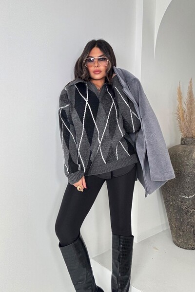 Sohotique By P Πουλόβερ Massi με γιακά καπνιστό