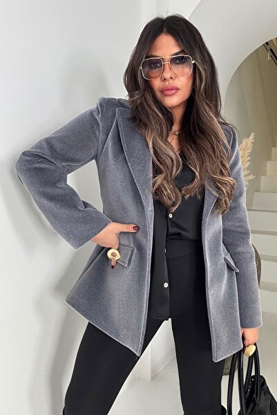 Sohotique By P Jachetă Blazer Furry Cashmere afumată
