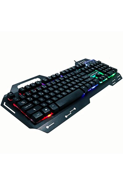 Techmaster V1 Rgb Işıklı Metal Yüzey Türkçe Q Kablolu Gaming Klavye