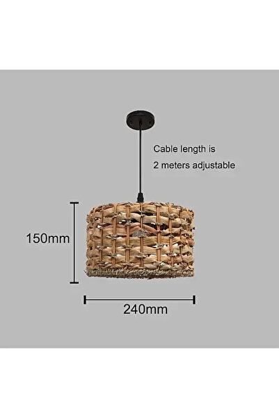 HAMER 50cm Modern Brown Pendant Lamp, Elegant and Contemporary Chandelier