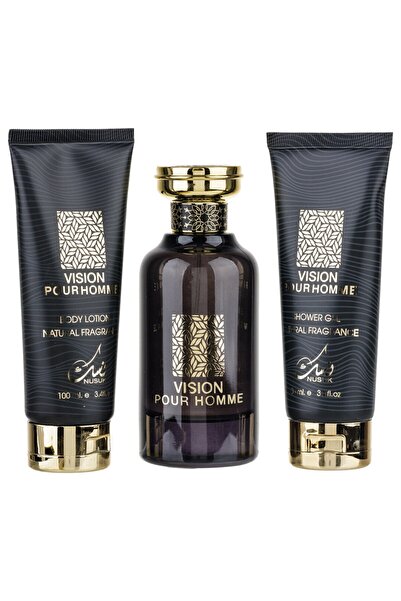 Nusuk Set Cadou Vision Pour Homme Apa de Parfum 100ml + Gel De Dus 100ml + Lotiune de corp 100ml by