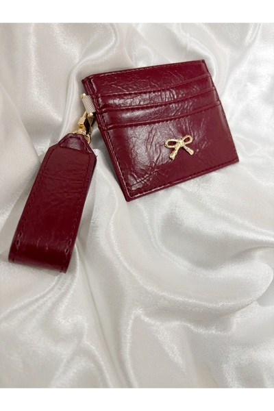 BY BASAK collection محفظة بوردو الخريفية لحمل البطاقات