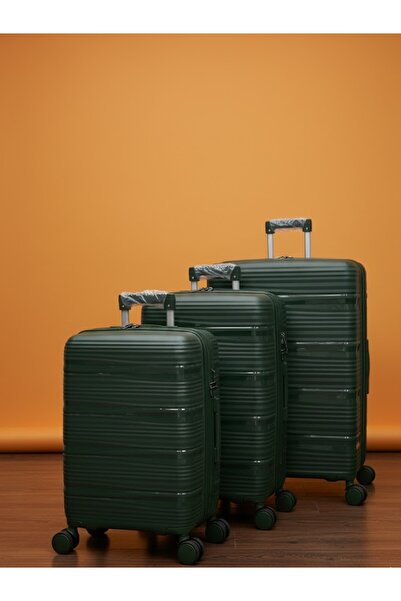 Generic 3-Piece Hardside Lightweight PP Luggage Set with 360° Spinner Wheels