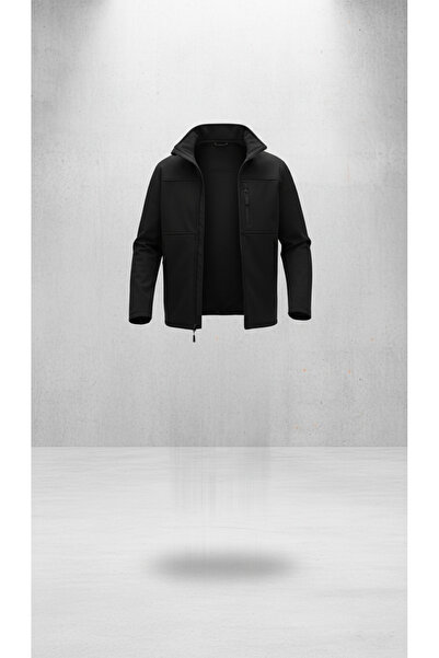 ENZİM JEANS Men's Softshell Jacket with Fleece Inside Waterproof Windproof Outdoor Jacket