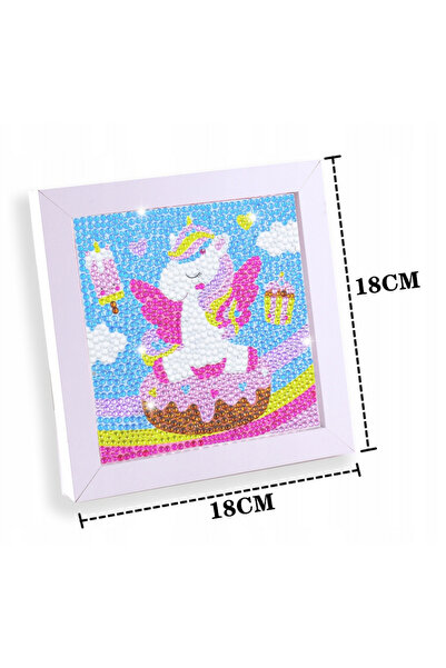 KlaussTech Autocolant Unicorn, DIY, Diamante Roz, Set de 11 Bucăți