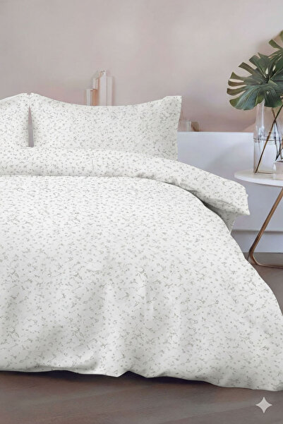 FAVORA طقم غطاء لحاف مزدوج من القطن بنسبة 100% من لومبيك - كاكي