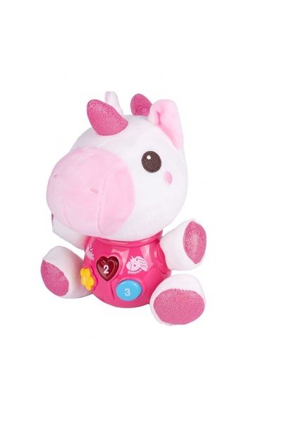 MalPlay Jucarie interactiva din plus cu sunete si lumini unicorn