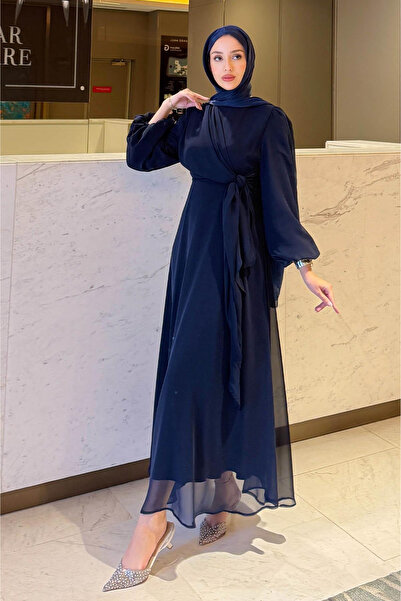 Tesettür Diyarı Sultan Model Yandan Bağlamalı Abiye