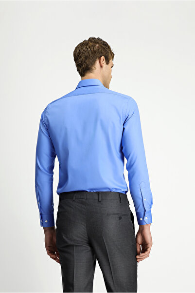Kiğılı Long Sleeve Slim Fit Slim Fit Cotton Non Iron Satin Classic Shirt