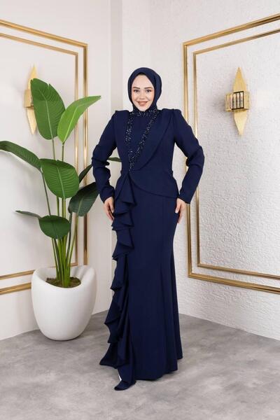 Lavinia Butik El İşlemeli Voranlı Elbise