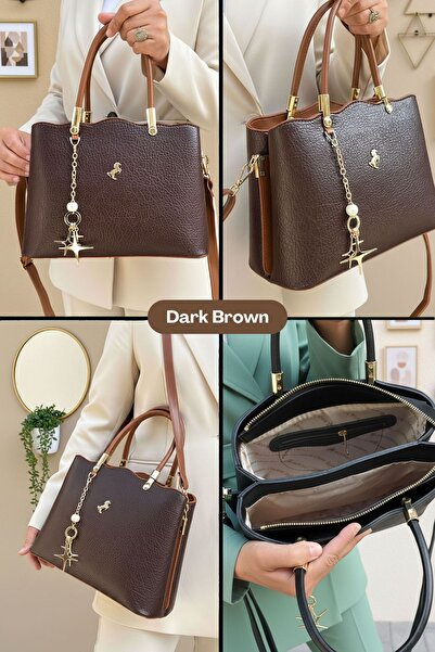 POLO CLUB Geantă de mână și de umăr cu curea lungă cu 2 compartimente pentru femei (29x20 CM)