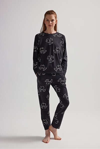 Hays Kadın Pamuklu Reglan Kollu Uzun Pijama Takımı