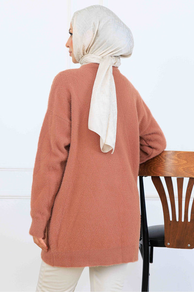 benguen Stone Detailed Knitwear Tunic S3008 Rose